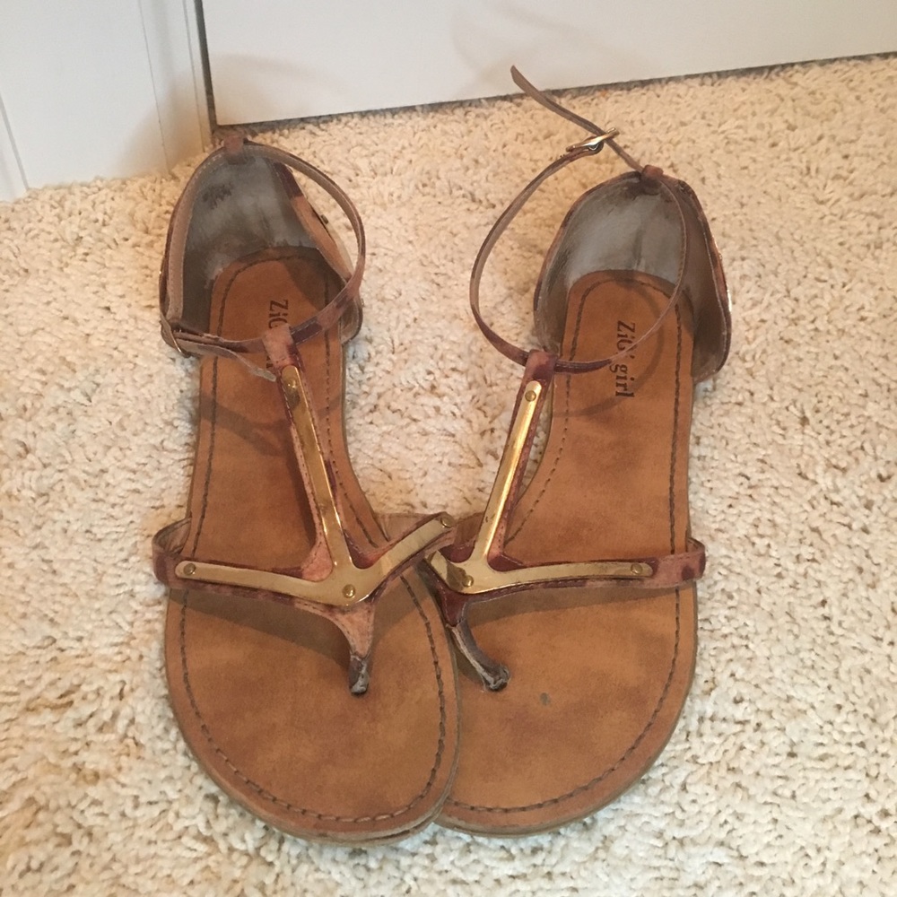 Gold Anchor Sandals